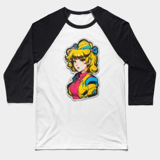 Retro anime girl Baseball T-Shirt